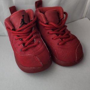 Kids Air Jordan 12 Retro TD 'Gym ' Red Retro Basketball Shoes (SNKR) 850000-601
